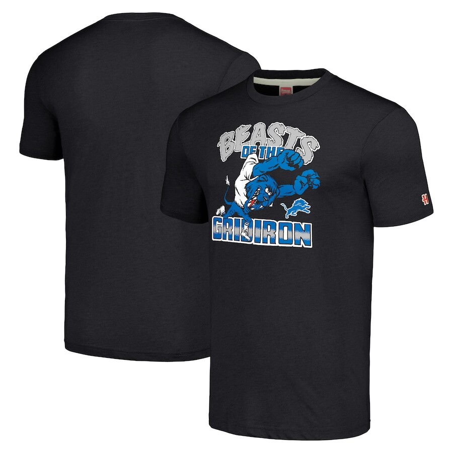 

Футболка с коротким рукавом Homage Detroit Lions, угольный
