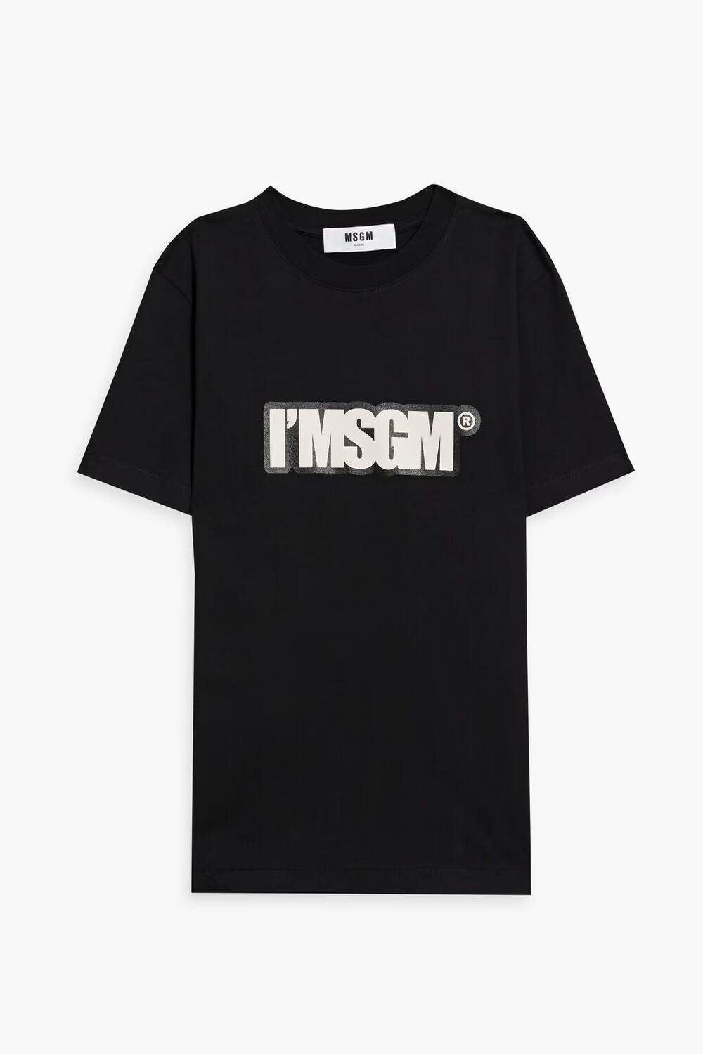 

Футболка из хлопкового джерси с логотипом Msgm, черный