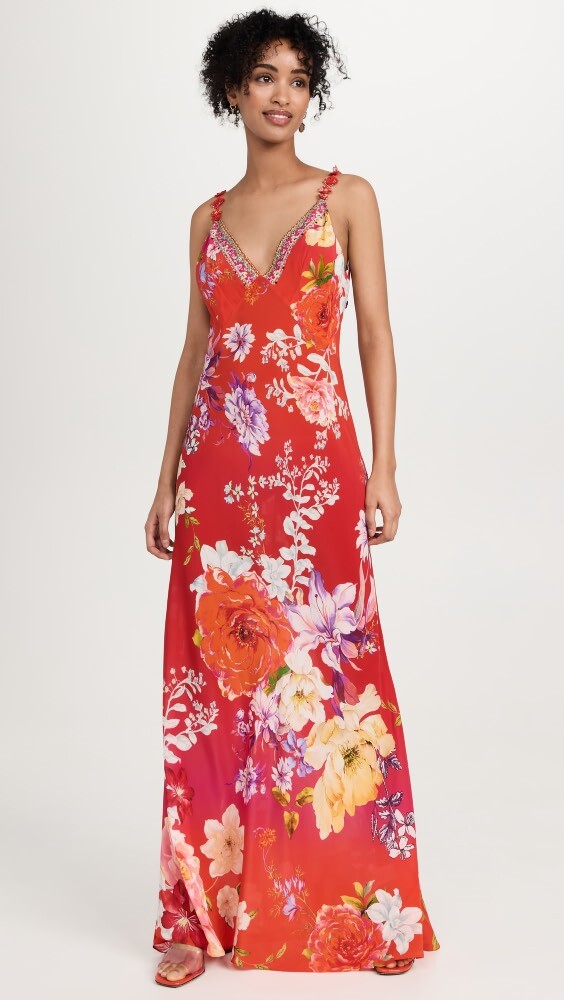 

Платье Camilla V Neck Full Length Bias Slip