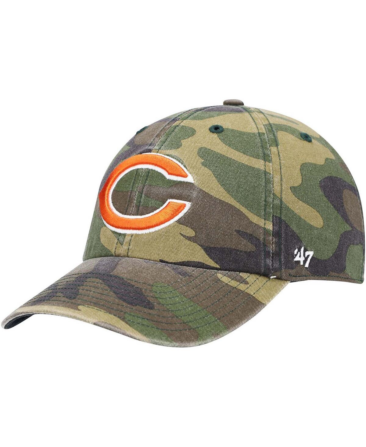 

Мужская камуфляжная регулируемая шапка с логотипом Chicago Bears Woodland Clean Up '47 Brand
