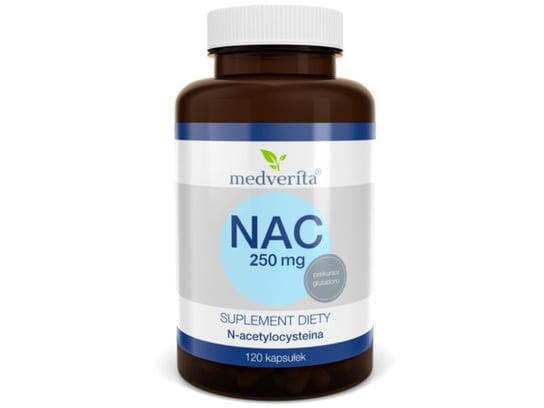 Medverita, NAC 250 мг N-ацетилцистеин, 120 капсул nac n ацетилцистеин now foods 600 мг 250 капсул