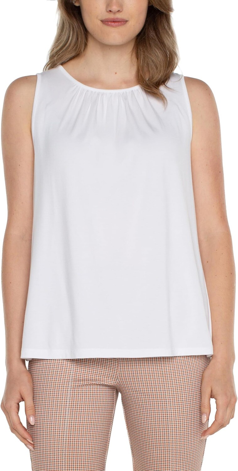

Топ Liverpool Los Angeles A-Line Sleeveless Ultra Soft Knit Top with Keyhole, белый