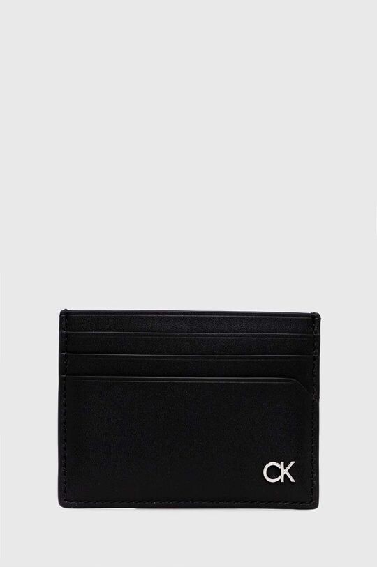 

Кожаный футляр для карт Calvin Klein, черный