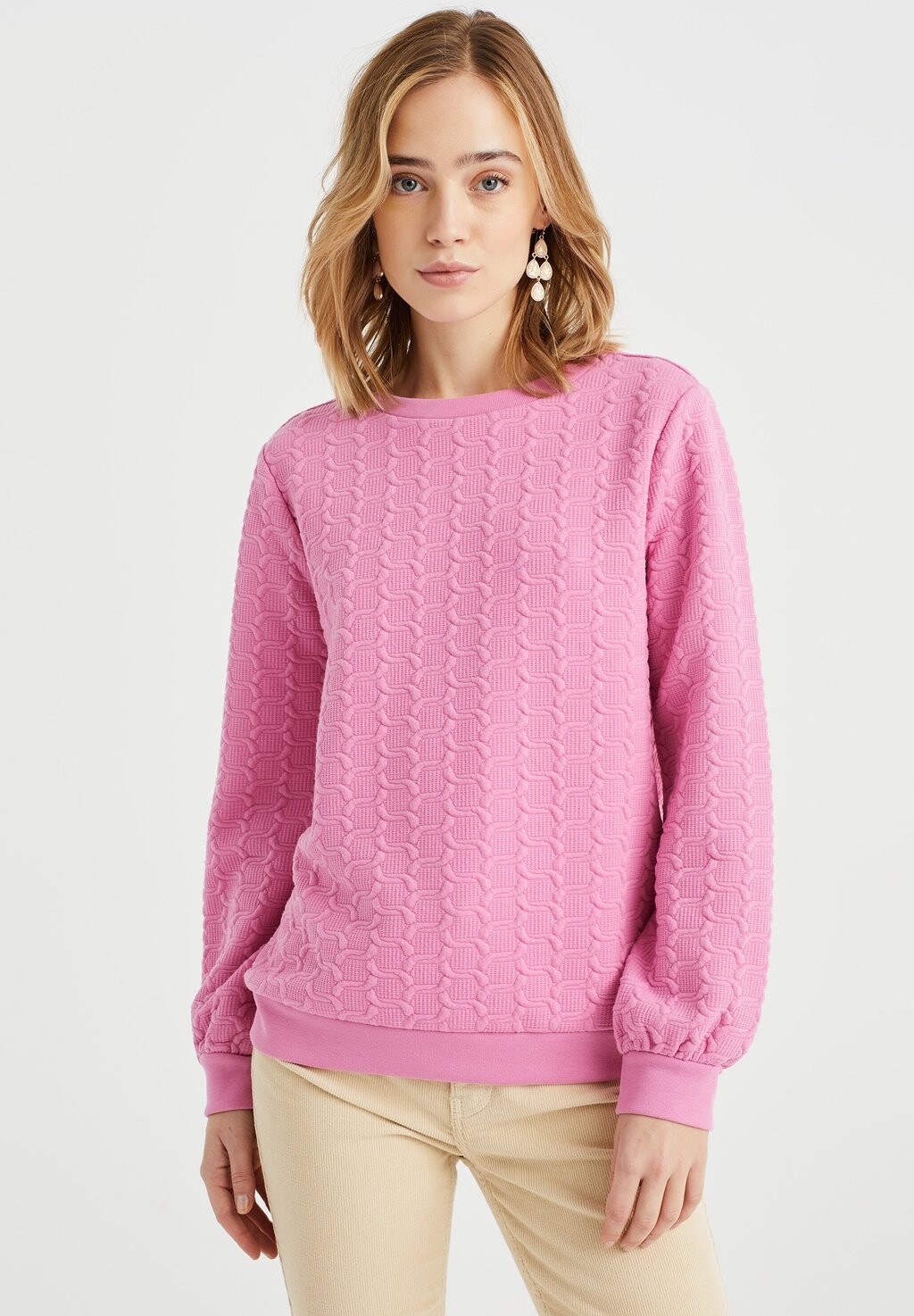 

Толстовка с капюшоном WE Fashion, розовый