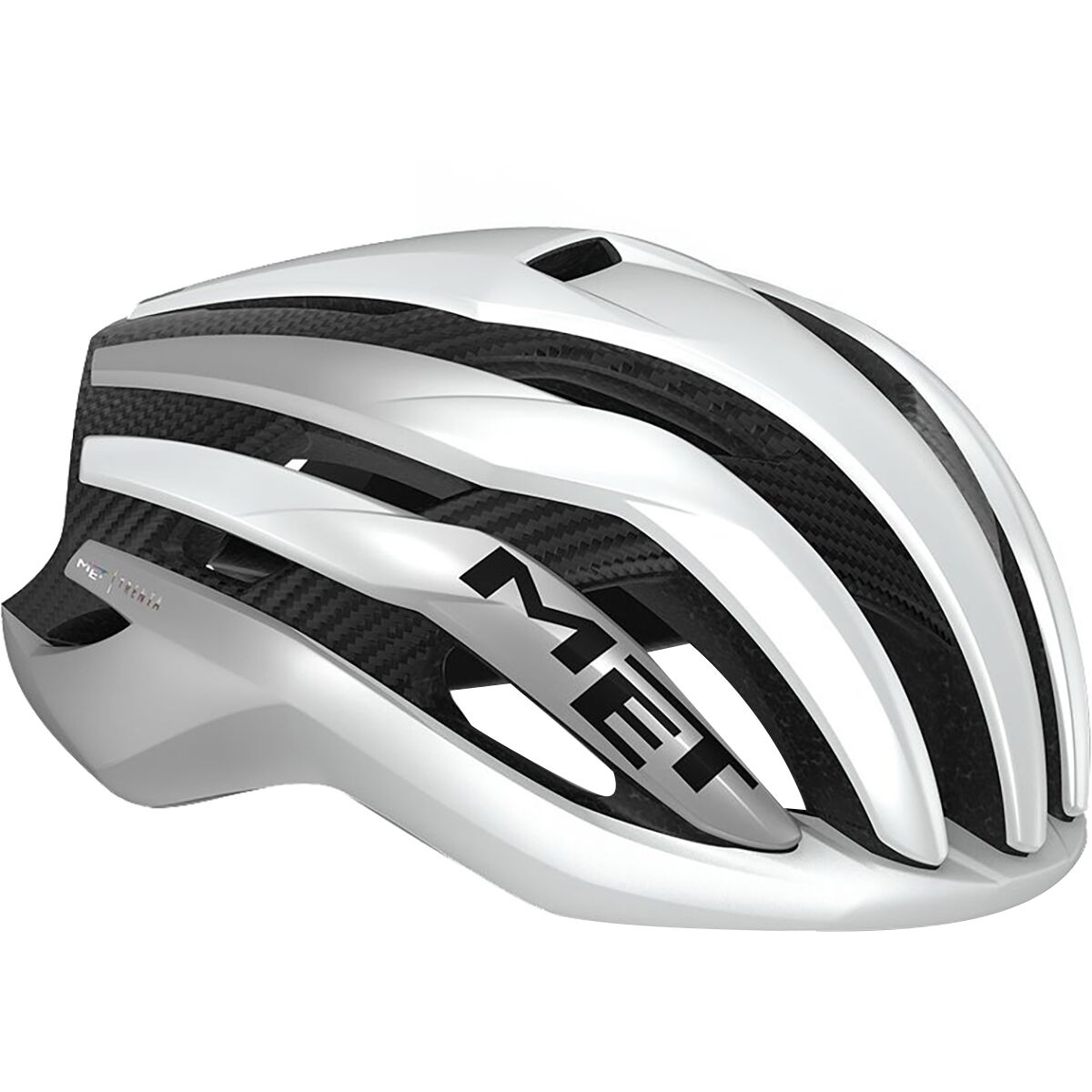Шлем trenta 3k carbon mips Met, цвет white silver metallic/matt