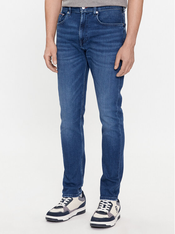Зауженные джинсы Tommy Hilfiger, синий джинсы зауженные tommy hilfiger размер 31 34 синий