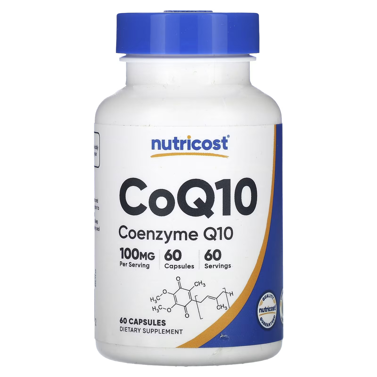 Пищевая добавка Nutricost CoQ10 100 мг, 60 капсул коэнизм coq10 country life 100 мг 60 капсул