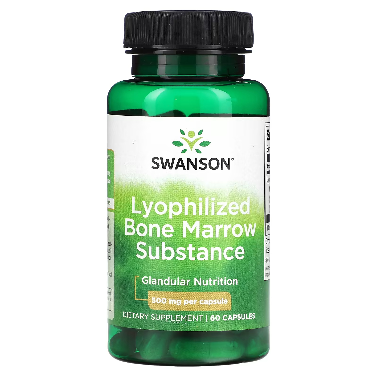Лиофилизированное вещество костного мозга Swanson, 60 капсул пищевая добавка swanson зеленый чай 500 мг 30 капсул