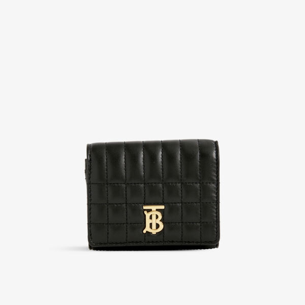 

Кожаный кошелек Lola с монограммой Burberry, черный