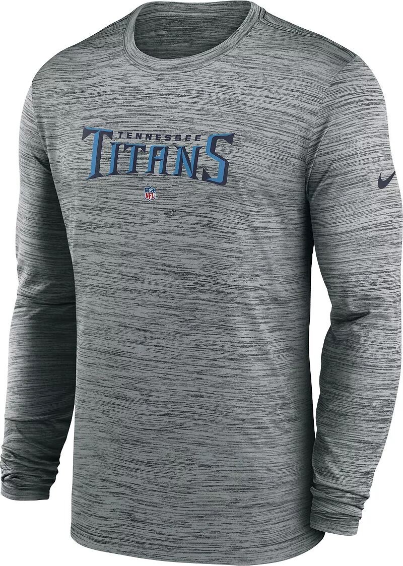 

Мужская темно-серая футболка с длинными рукавами Nike Tennessee Titans Sideline Velocity