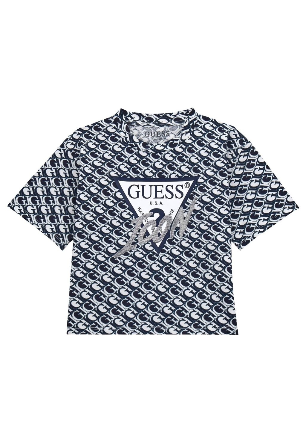 

Футболка с принтом Guess, синяя