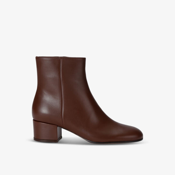 

Ботильоны Vitello из кожи с каблуком и перчатками Gianvito Rossi, коричневый