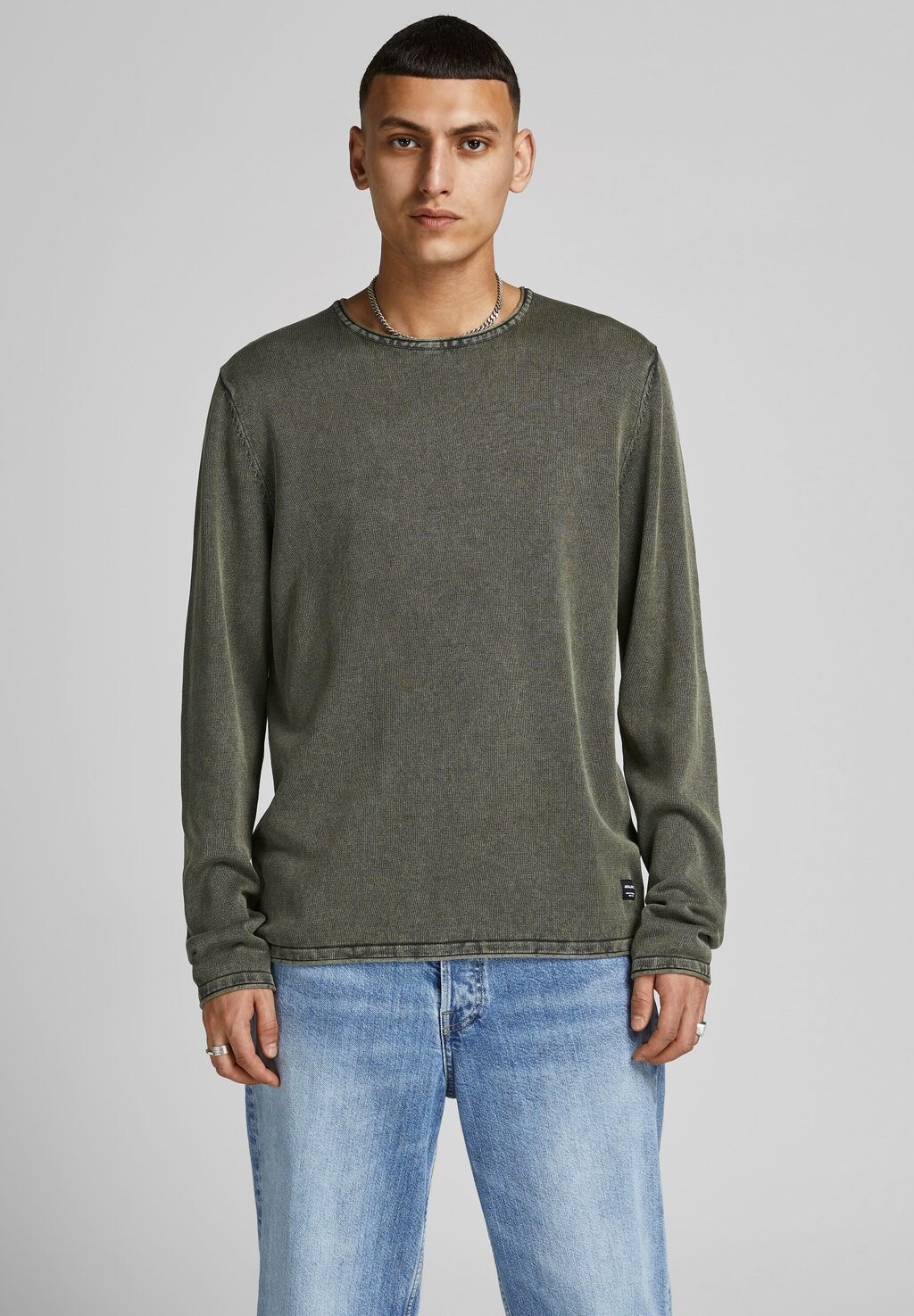 

Свитер Crew Neck Noos Jack & Jones, пыльный оливковый