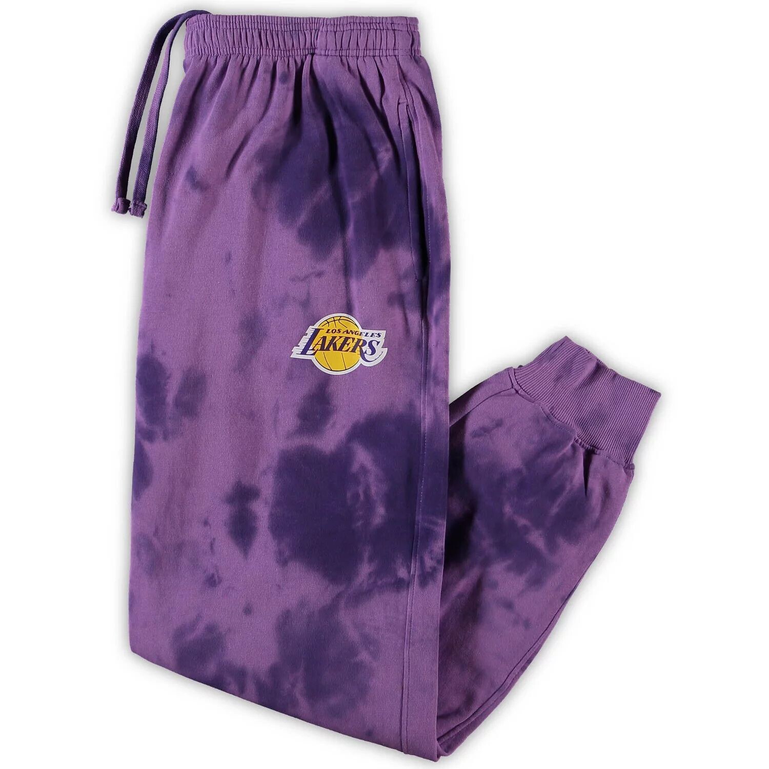 

Мужские фиолетовые брюки для бега с логотипом Los Angeles Lakers Big & Tall с надписью Cloud Dye Fanatics, Фиолетовый