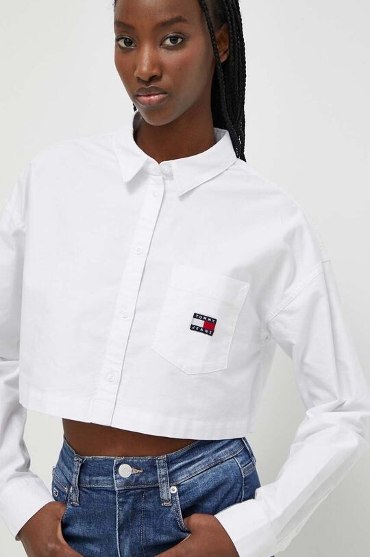 

Хлопчатобумажную рубашку Tommy Jeans, белый