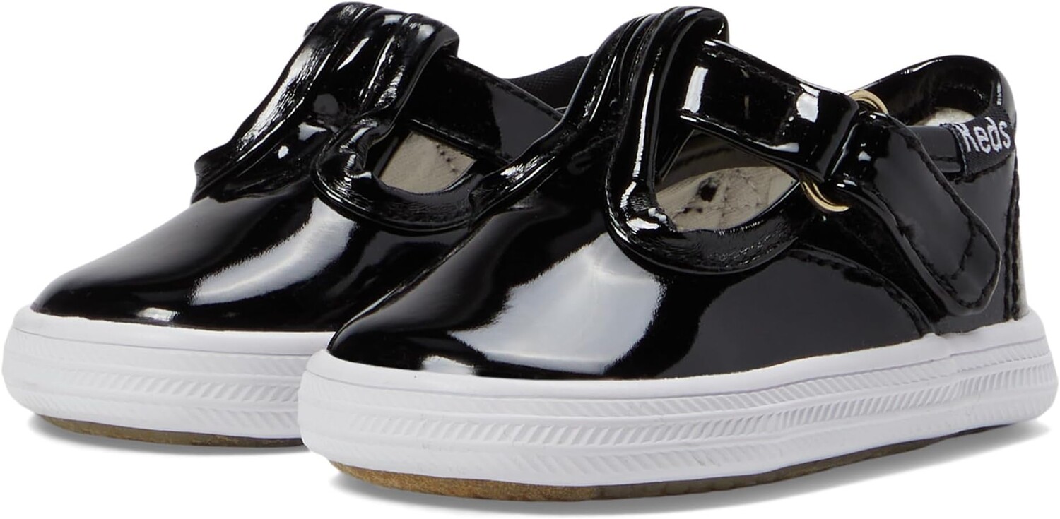 

Кроссовки Champion Lace Toe Cap T-Strap Keds, цвет Black Patent