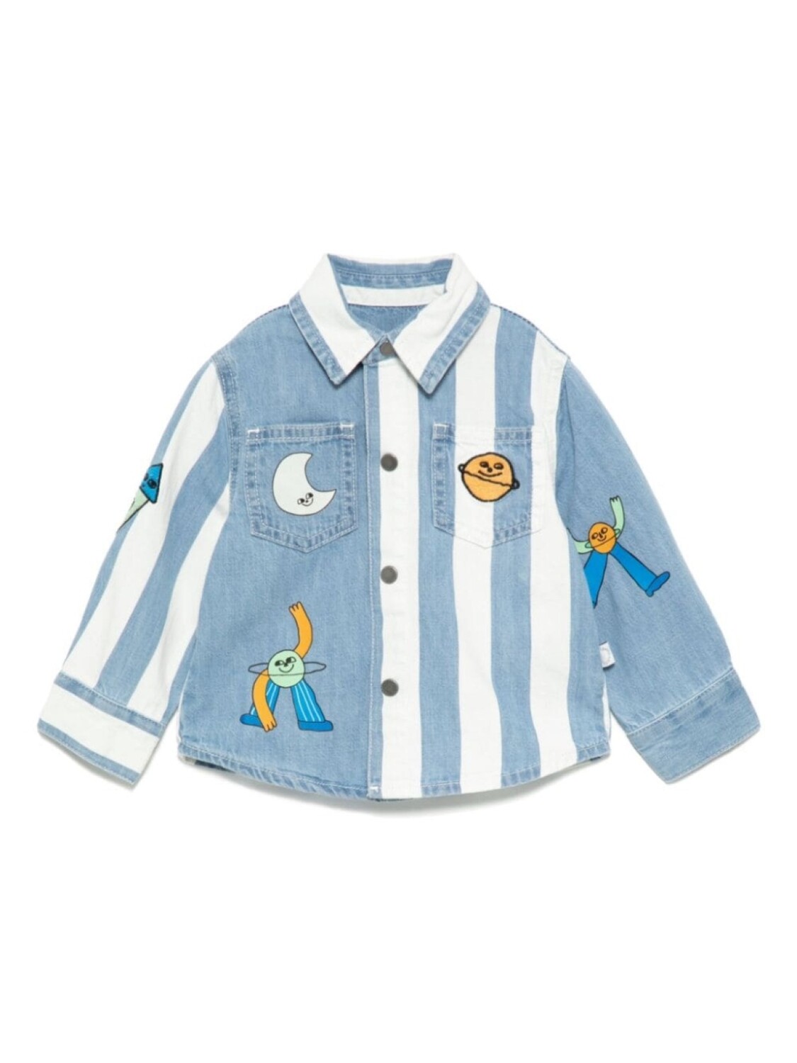 

Полосатая рубашка с длинными рукавами Stella McCartney Kids, синий