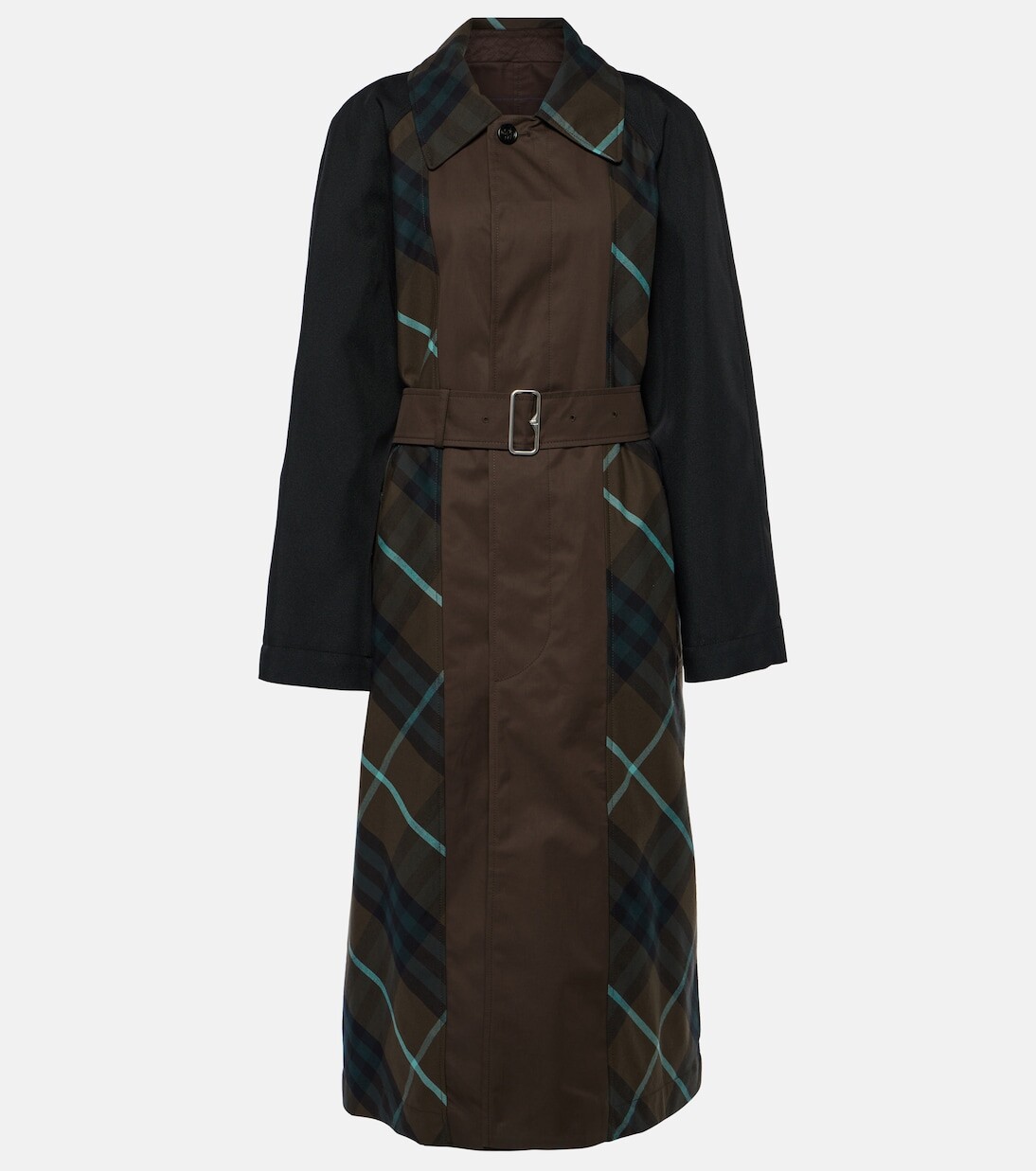 

Двусторонний тренч в клетку burberry Burberry, зеленый