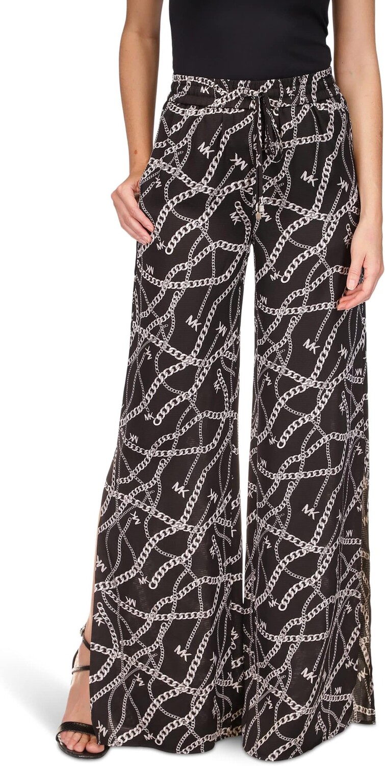 

Брюки с высоким разрезом Petite Chain MICHAEL Michael Kors, черный