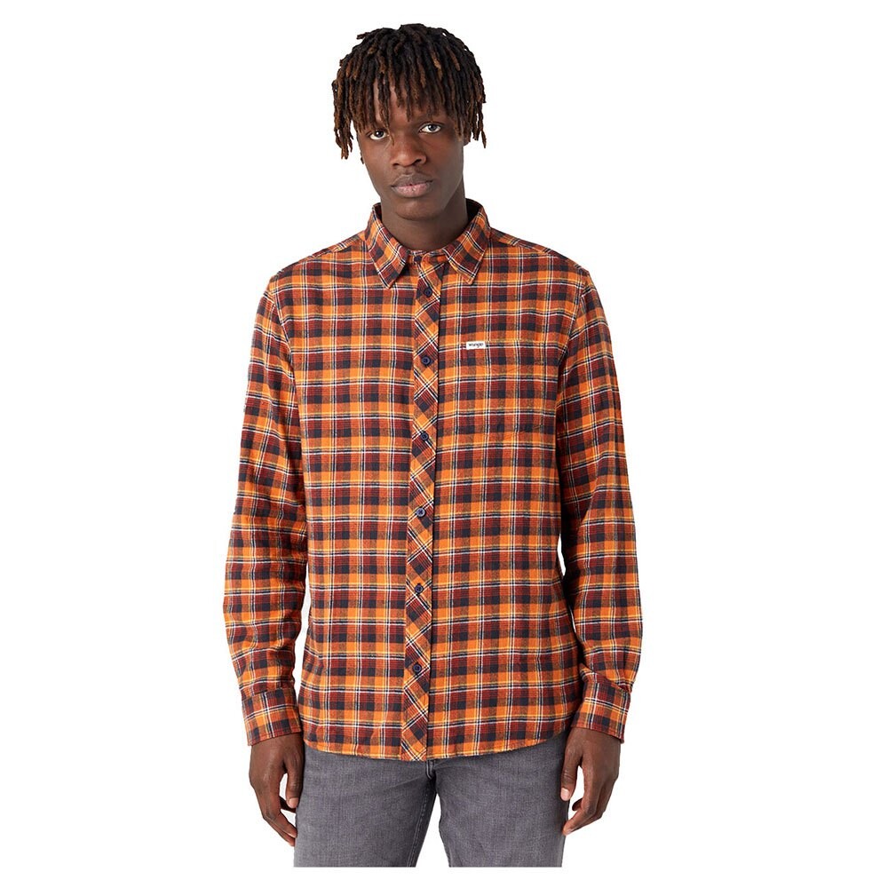 

Рубашка с длинным рукавом Wrangler 1 Pocket Regular Fit, оранжевый