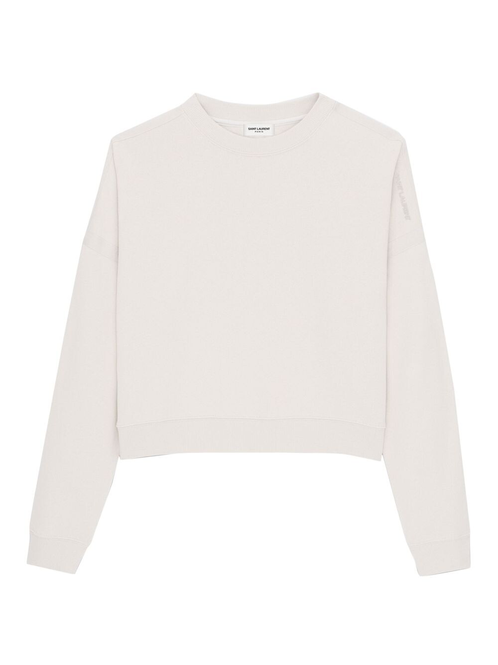 

Укороченная толстовка Saint Laurent, экру, Белый