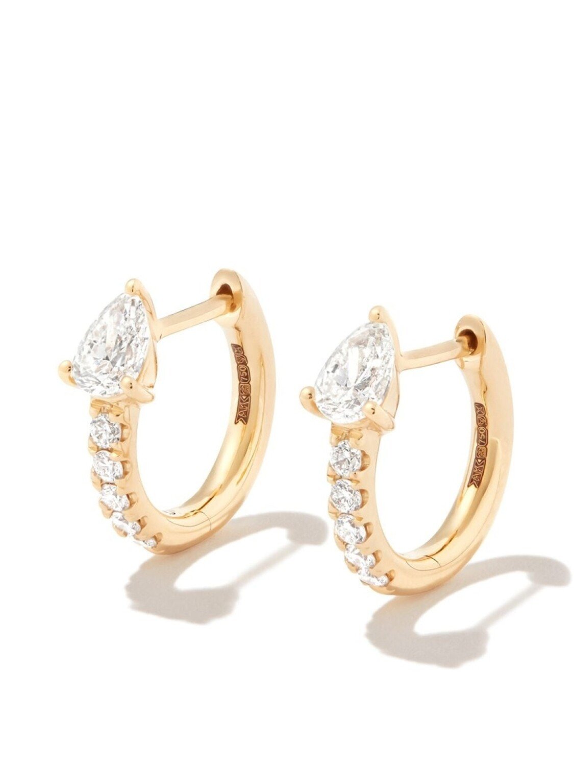 

Серьги-кольца Bobbi из желтого золота с бриллиантами Anita Ko, золотой