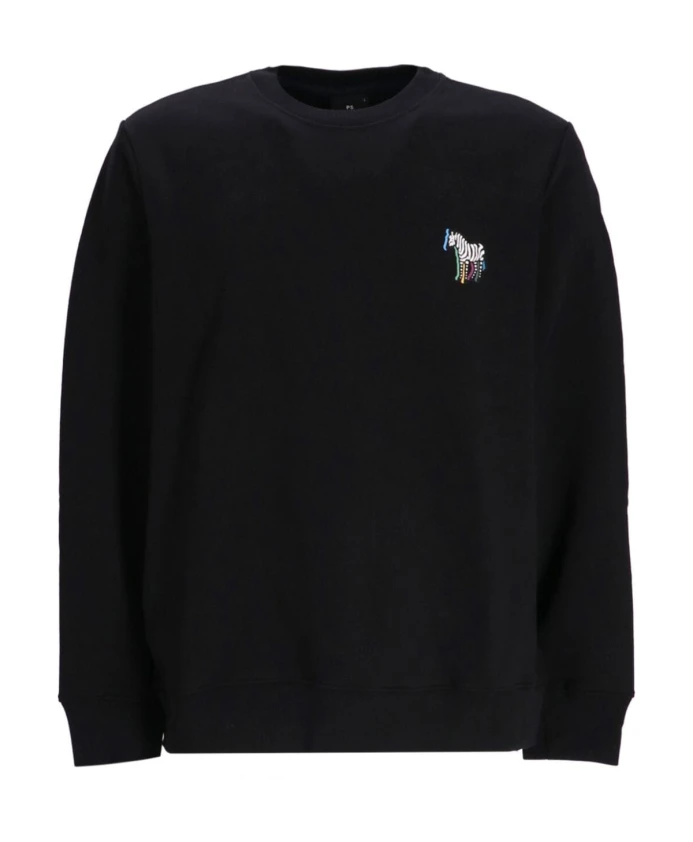 

Хлопковый свитер с логотипом Zebra R Ps By Paul Smith, черный