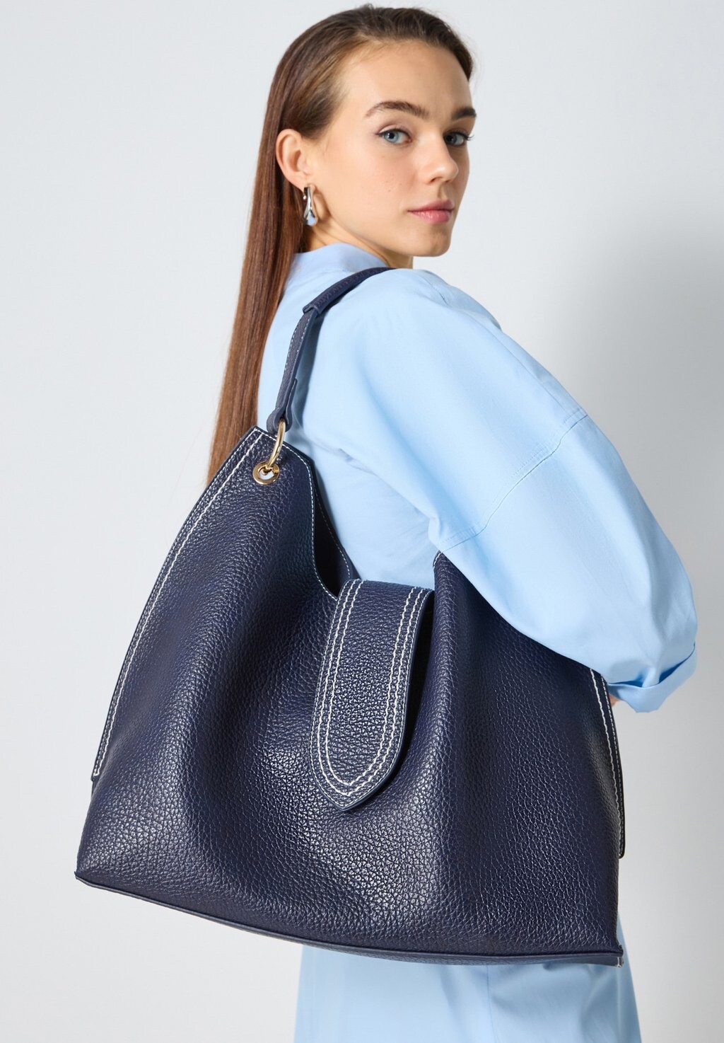 

Сумка WITH CONTRAST STITCHING Ipekyol, цвет d blue