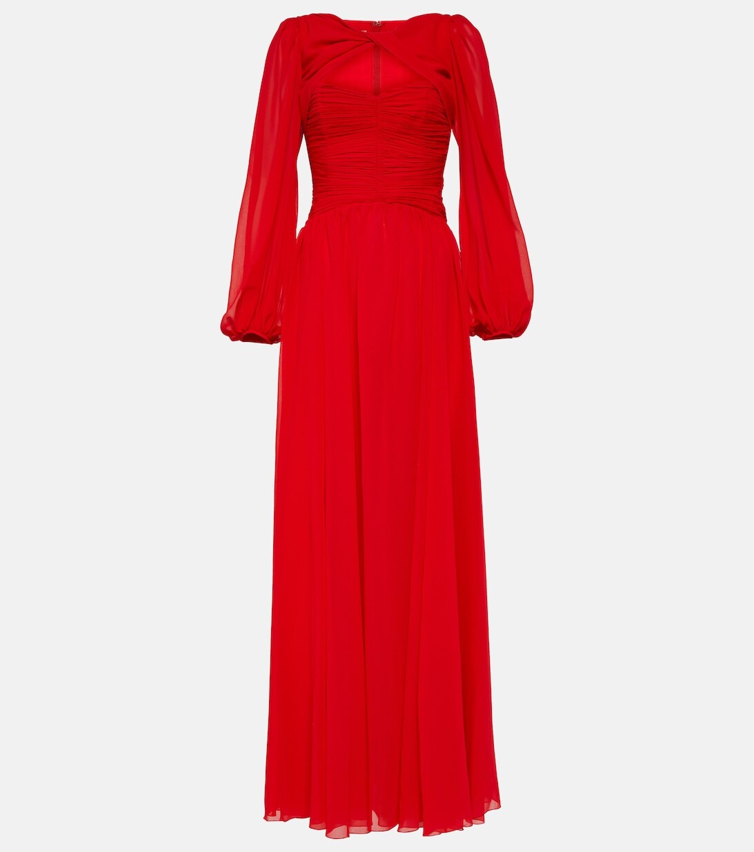 

Шелковое платье с вырезами GIAMBATTISTA VALLI, красный