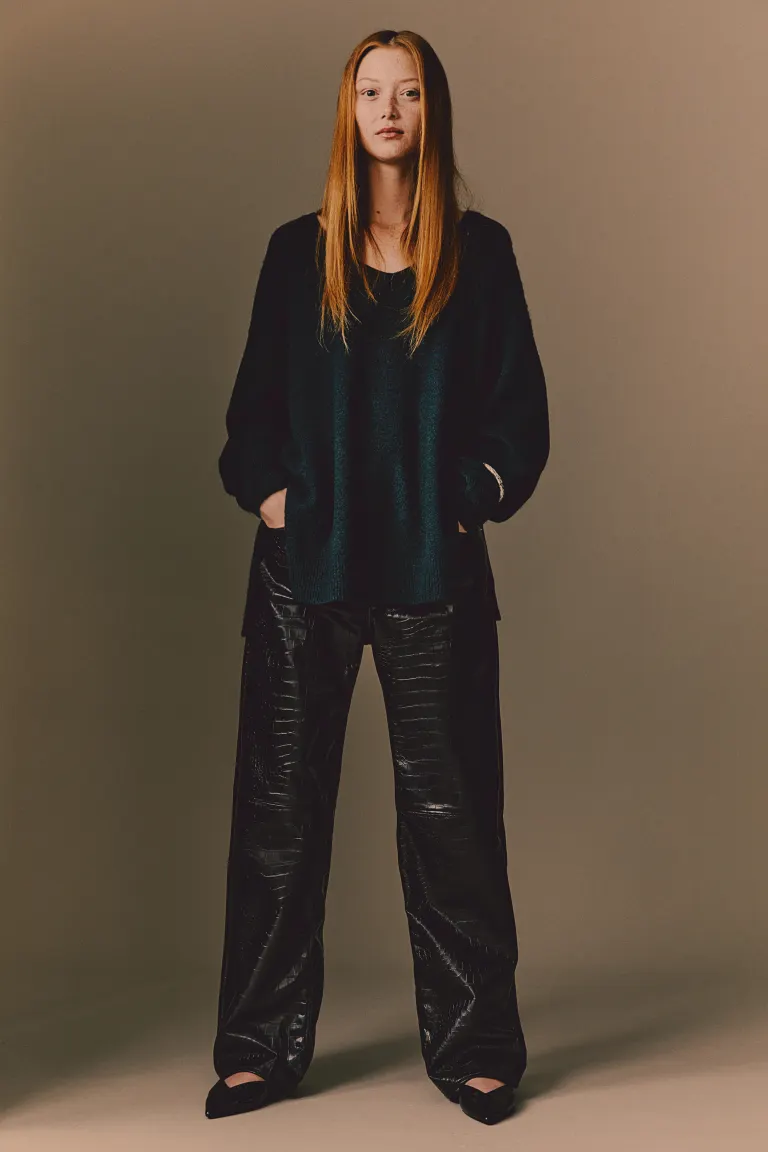 

Объемный свитер H&M, зеленый