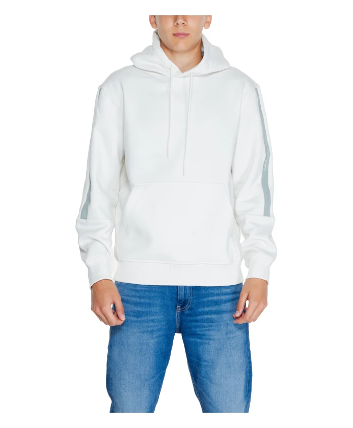 

Толстовка осень зима с логотипом ленты Calvin Klein Jeans, белый
