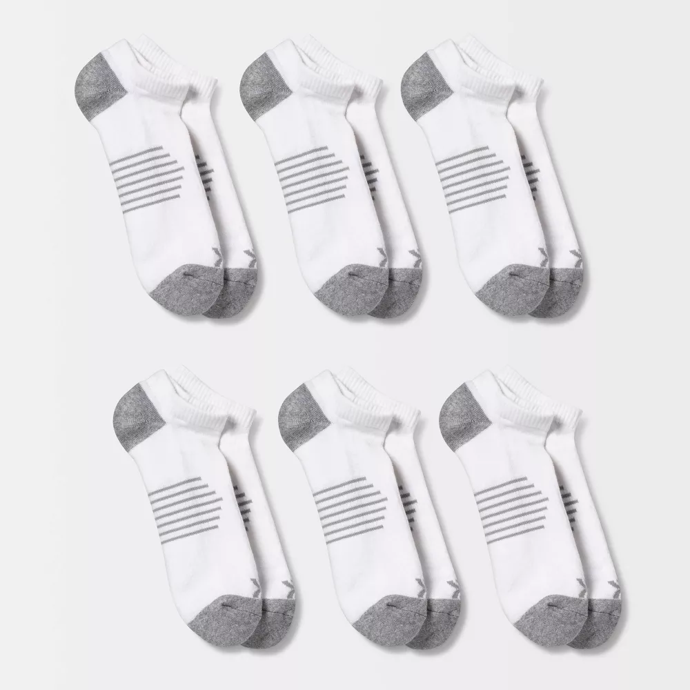 

Мужские полосатые носки Arch No Show 6pk - All In Motion, цвет White