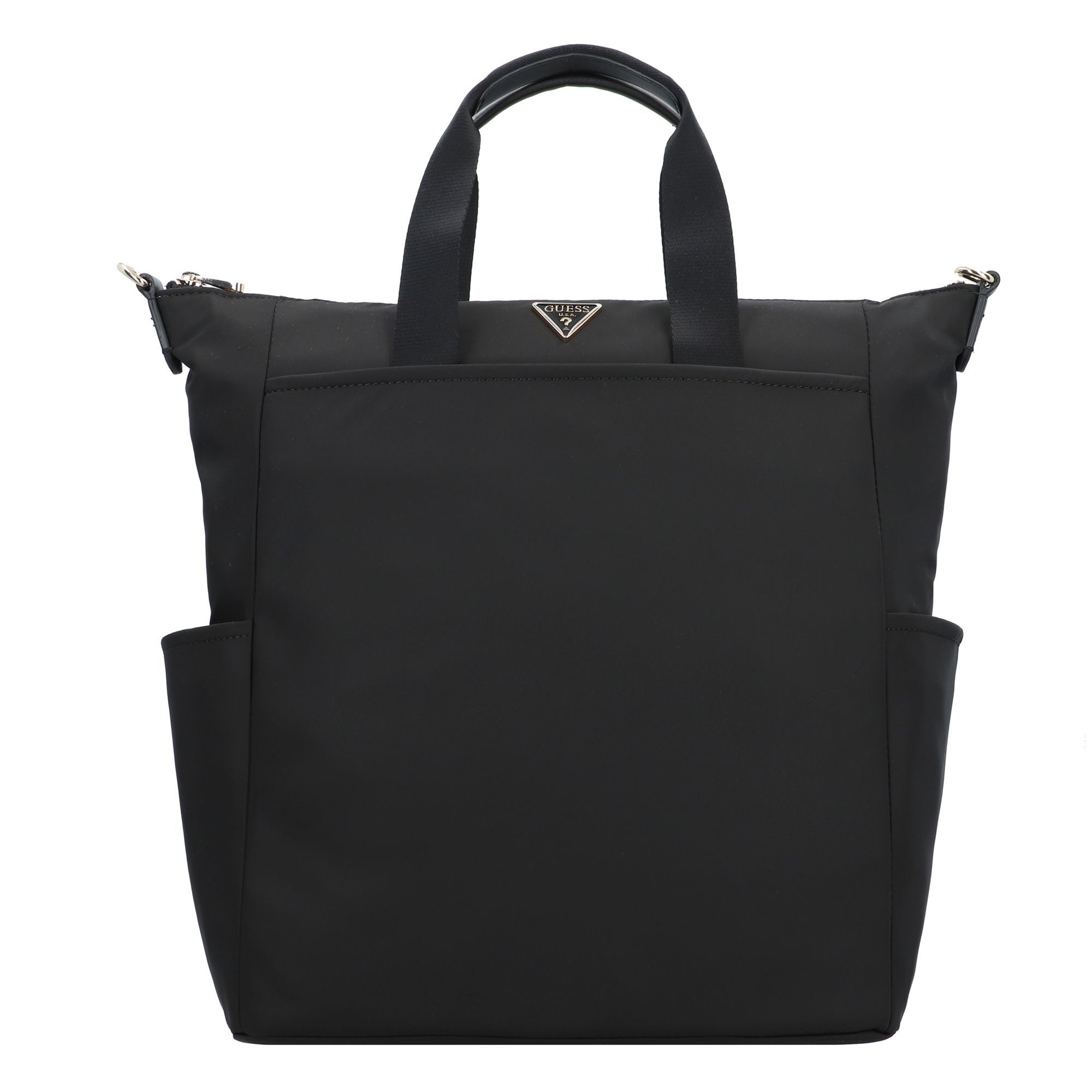 Сумка шоппер Guess Eco Gemma Tasche 31см, черный сумка тоут guess eco gemma бордовый