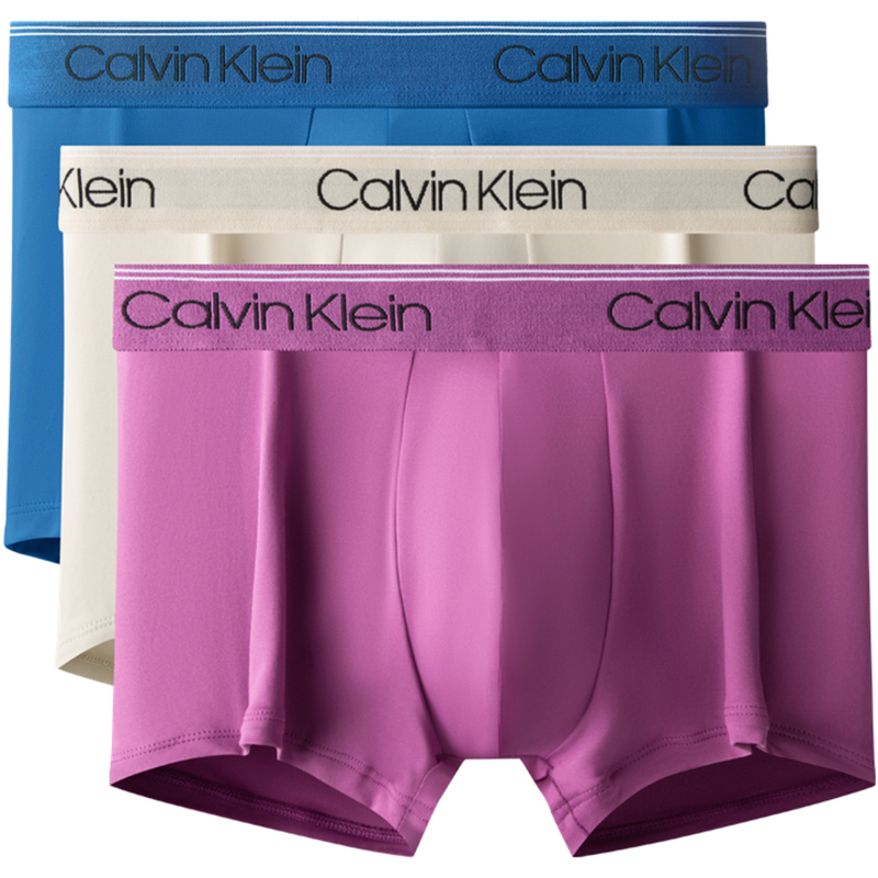 

Calvin Klein Мужские боксеры, цвет AW8- Eagle blue/cardamom purple/mussel white