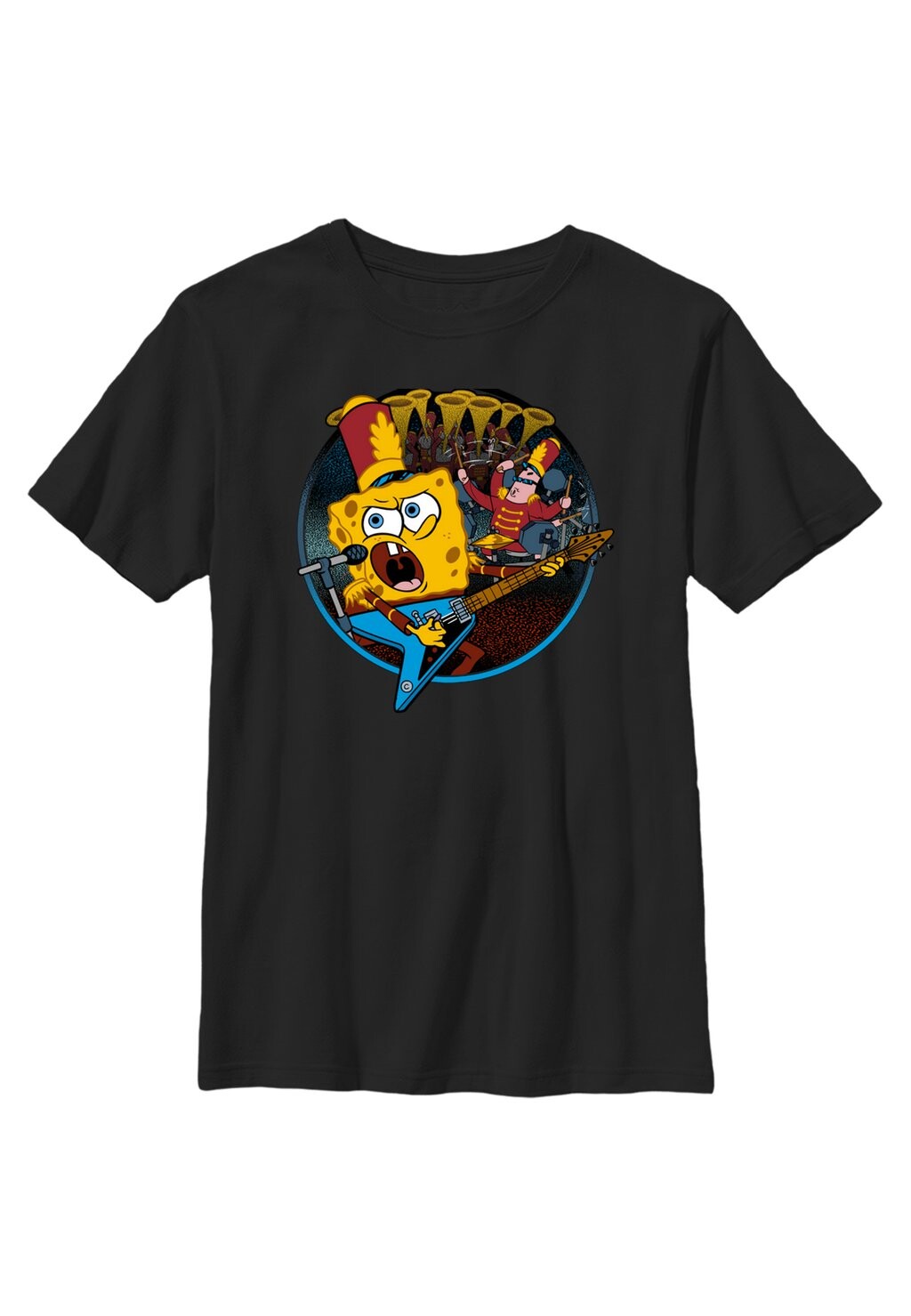 

Футболка с принтом Spongebob Squarepants Band Practice Henry Tiger, черный