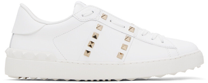 

Белые кроссовки Rockstud Untitled Valentino Garavani, цвет Bianco/Bianco