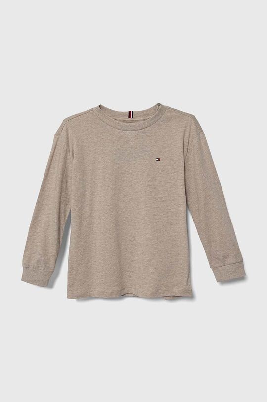 

Детская хлопковая футболка с длинными рукавами Tommy Hilfiger, бежевый