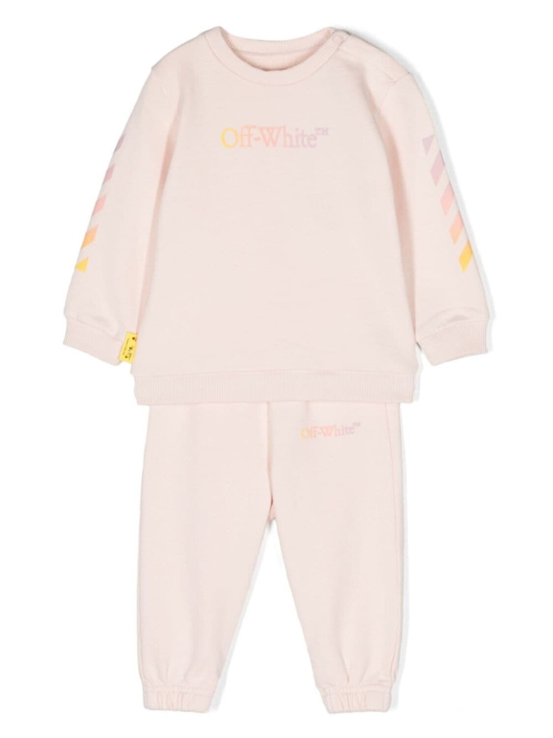 

Off-White Kids спортивный костюм с полосками Diag, розовый