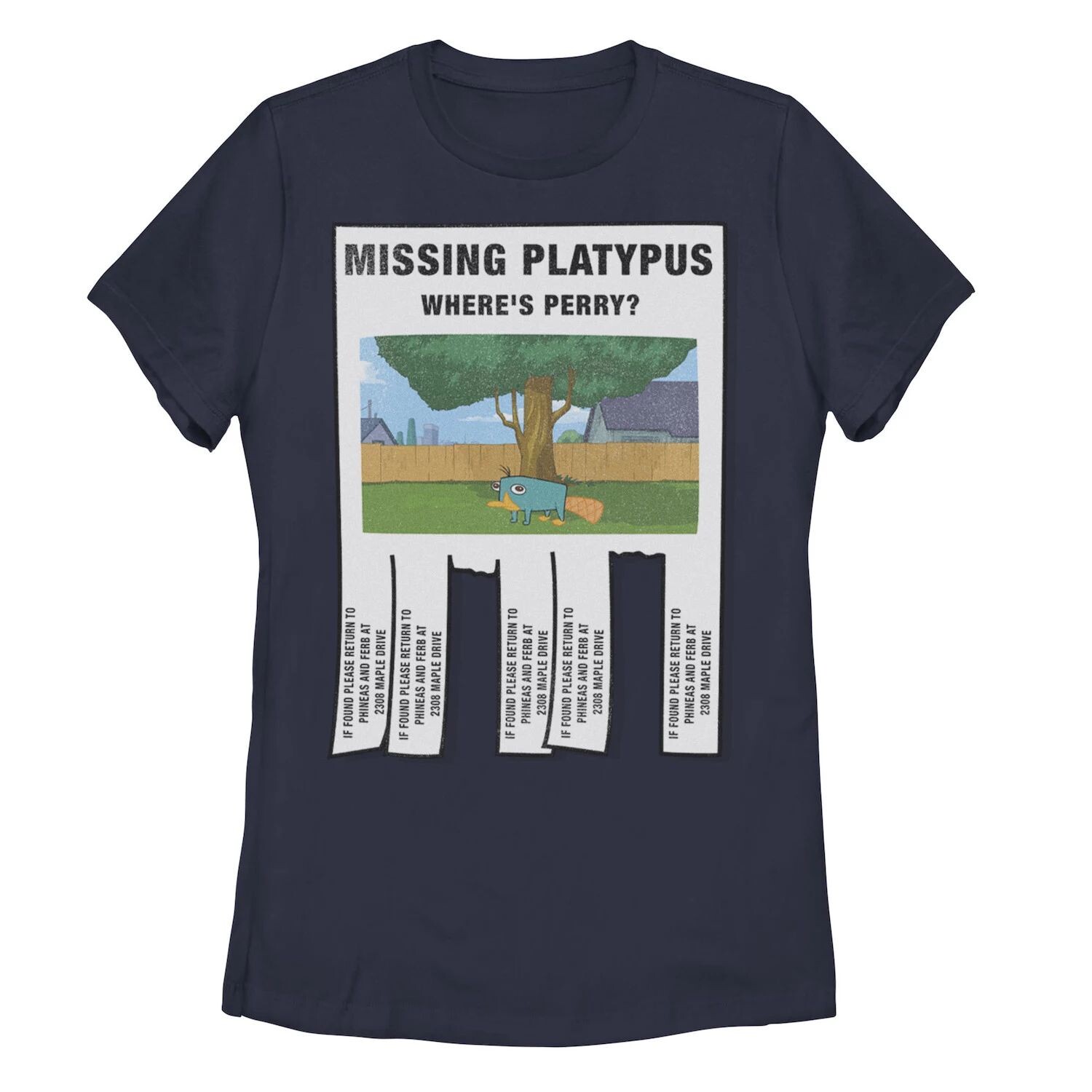 

Футболка с плакатом «Финес и Ферб» для юниоров Disney's Missing Platypus Licensed Character