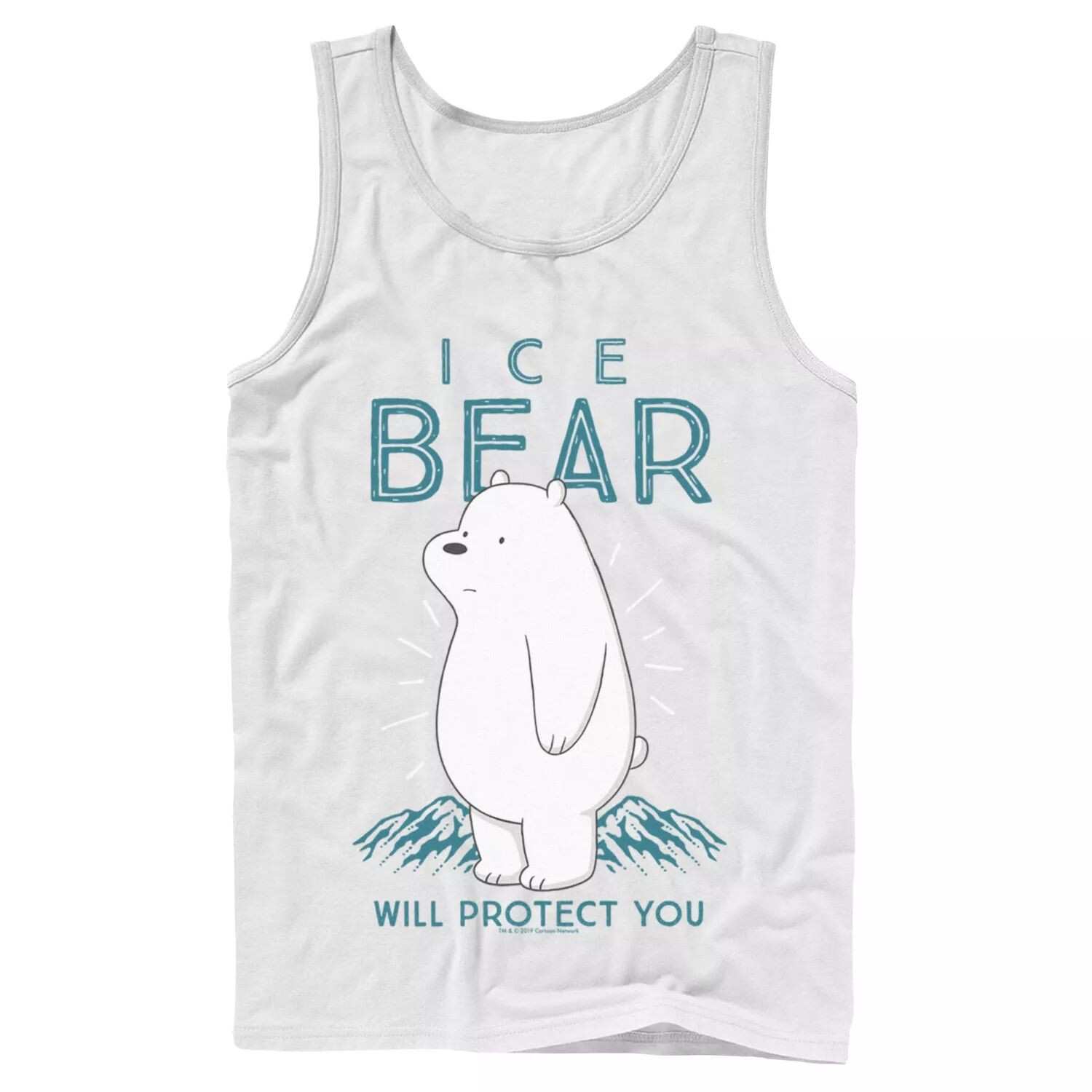 

Мужская майка Cartoon Network We Bare Bears Ice Bear Will Protect You Licensed Character