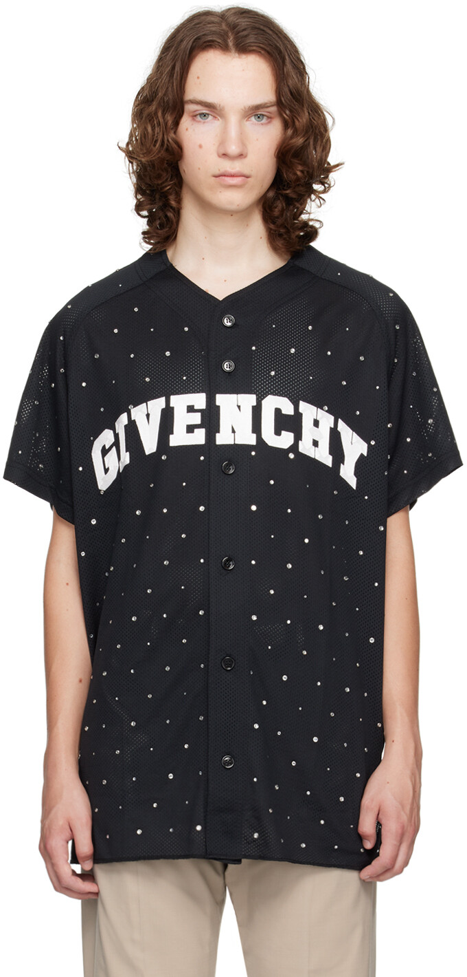 

Черная бейсбольная рубашка для колледжа Givenchy