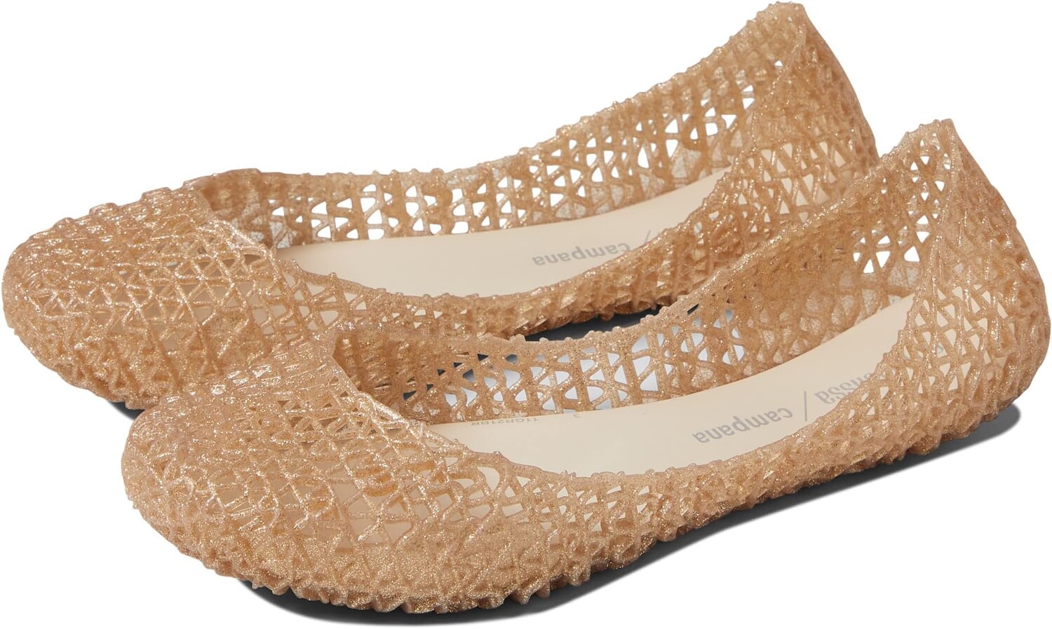 

Балетки Campana Papel Mini Melissa, цвет Beige Mix Glitter