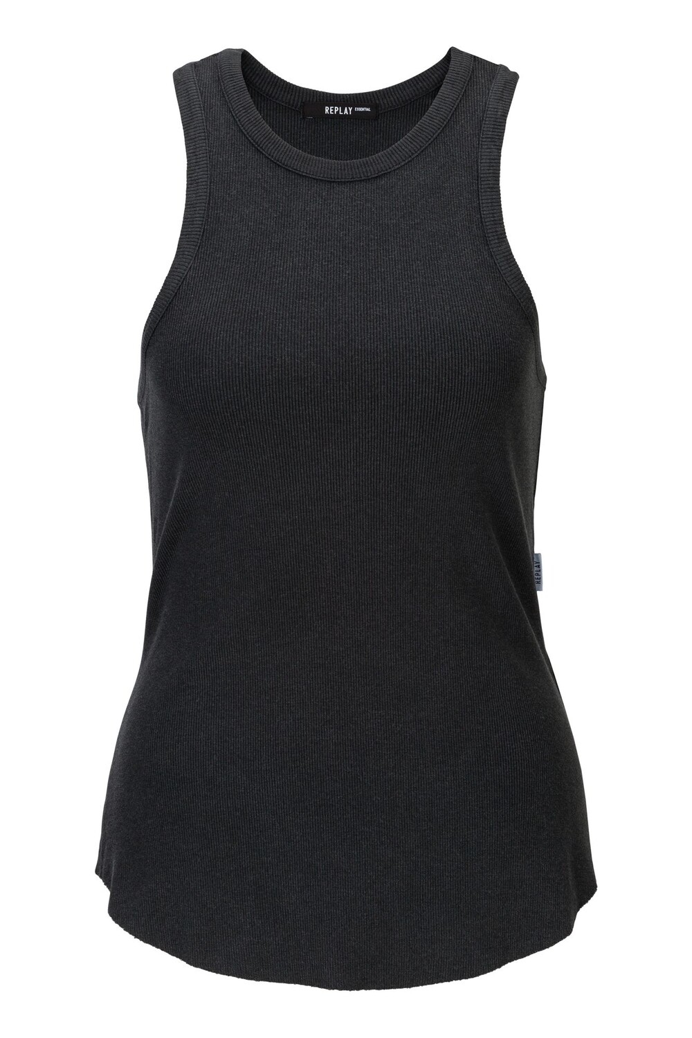 

Топ Replay Rundhalsshirt G. Dyed Cotton/Modal Stretch Rib, черный