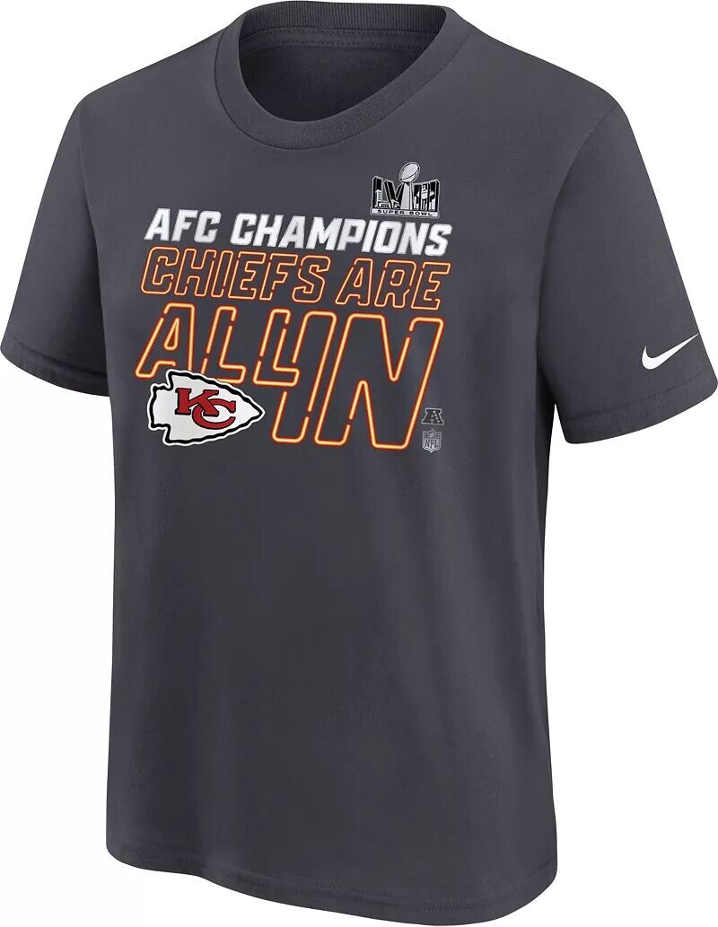 

Футболка Nike Youth 2024 AFC Conference Champions Kansas City Chiefs в раздевалке
