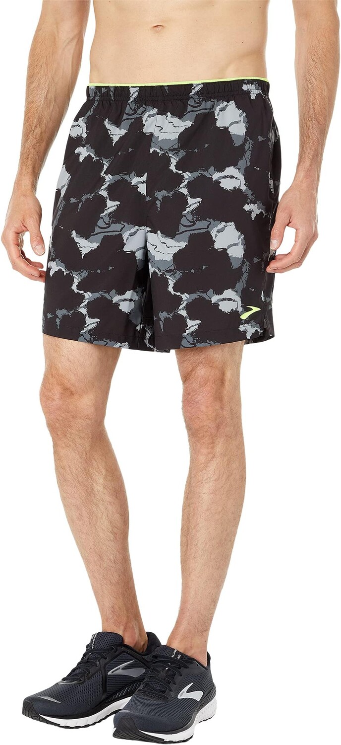 

Популярные шорты 7 дюймов Brooks, цвет Concrete Camo