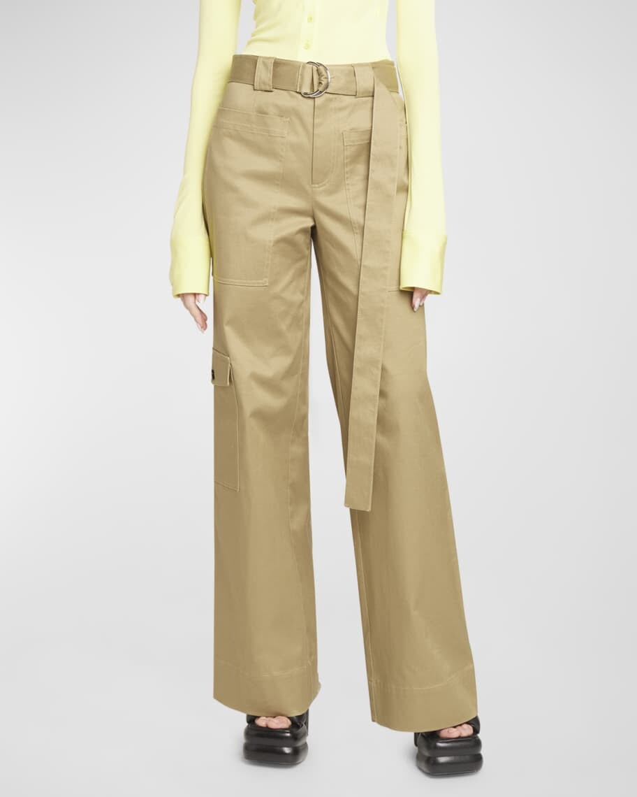 

Брюки-карго из хлопкового твила с поясом Proenza Schouler White Label
