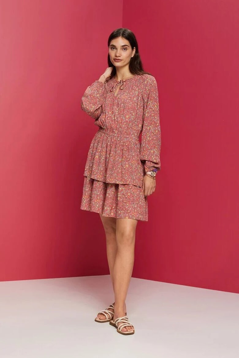

Короткое платье с цветочным принтом Esprit, желтый