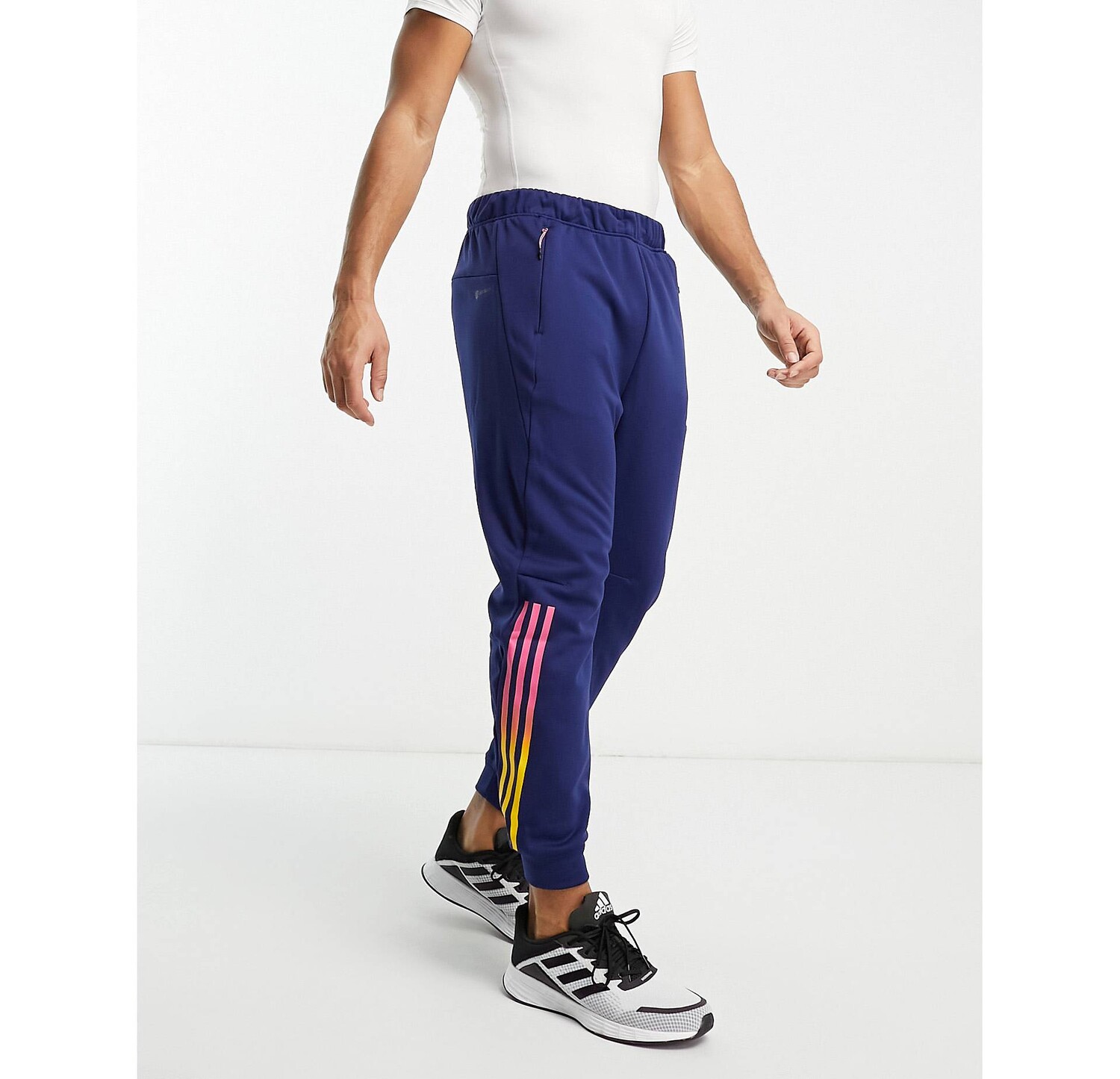 

Темно-синие джоггеры с 3 полосками adidas Training Train icons adidas performance