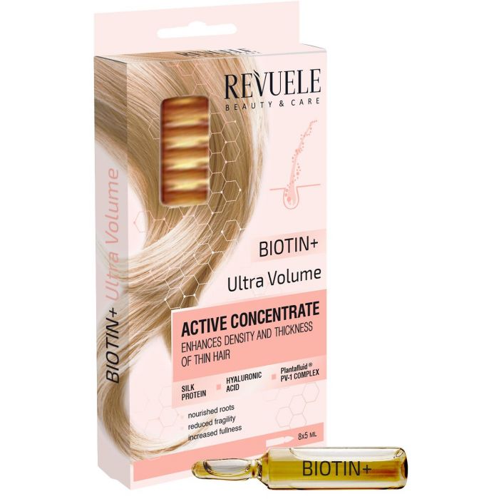Набор косметики Concentrado Activo para Cabello Biotin+ Ampollas Revuele, 5 ml laperva hair factor 12 ampoules