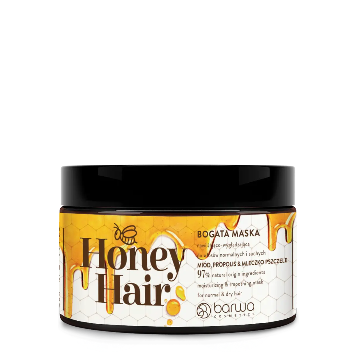 Увлажняющая и разглаживающая маска для волос Barwa Honey Hair, 220 мл